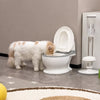 Toilet-Shaped Pet Bowl with Wide Opening