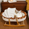 French-Style Cat Bed with Rocking Base