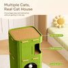 4-Level Solid Wood Cat Tree with Enclosed Hideaway