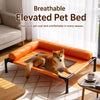 Raised Faux Leather Pet Cot for Small and Medium Dogs and Cats