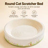 Oval Cat Scratcher Bed with Built-In Lounger