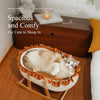 French-Style Cat Bed with Rocking Base