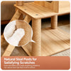 Large Wooden Cat Tree with Scratching Posts, Steps & Cat Houses