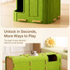 4-Level Solid Wood Cat Tree with Enclosed Hideaway