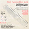 Stainless Steel Cat & Dog Grooming Comb for Detangling