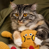 Waffle Plush Cat Toy with Crinkle Sound and Catnip