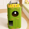 4-Level Solid Wood Cat Tree with Enclosed Hideaway