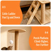 Large Wooden Cat Tree with Scratching Posts, Steps & Cat Houses