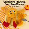 Waffle Plush Cat Toy with Crinkle Sound and Catnip