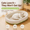 Oval Cat Scratcher Bed with Built-In Lounger