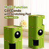 4-Level Solid Wood Cat Tree with Enclosed Hideaway