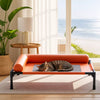 Raised Faux Leather Pet Cot for Small and Medium Dogs and Cats