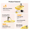 Automatic Pet Water Fountain with 1.5L Filtered Water Flow