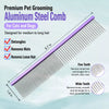 Stainless Steel Cat & Dog Grooming Comb for Detangling