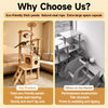 Large Wooden Cat Tree with Scratching Posts, Steps & Cat Houses