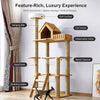 Large Cat Tree with Scratching Posts, Hideaway, and Climbing Perches