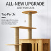 Large Cat Tree with Scratching Posts, Hideaway, and Climbing Perches