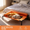 Raised Faux Leather Pet Cot for Small and Medium Dogs and Cats