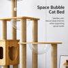 Large Cat Tree with Scratching Posts, Hideaway, and Climbing Perches