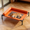 Raised Faux Leather Pet Cot for Small and Medium Dogs and Cats