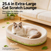 Oval Cat Scratcher Bed with Built-In Lounger