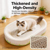 Oval Cat Scratcher Bed with Built-In Lounger