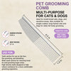 Stainless Steel Cat & Dog Grooming Comb for Detangling