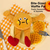 Waffle Plush Cat Toy with Crinkle Sound and Catnip