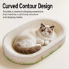 Oval Cat Scratcher Bed with Built-In Lounger