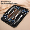 Pet Grooming Scissors Set with Case and Care Kit