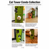 4-Level Solid Wood Cat Tree with Enclosed Hideaway
