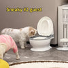 Toilet-Shaped Pet Bowl with Wide Opening