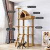 Large Cat Tree with Scratching Posts, Hideaway, and Climbing Perches