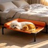 Raised Faux Leather Pet Cot for Small and Medium Dogs and Cats