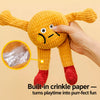 Waffle Plush Cat Toy with Crinkle Sound and Catnip