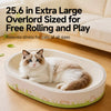 Oval Cat Scratcher Bed with Built-In Lounger