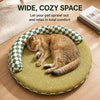 Round Woven Pet Bed with Removable, Washable Two-Layer Mat