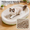 Oval Cat Scratcher Bed with Built-In Lounger