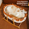 French-Style Cat Bed with Rocking Base