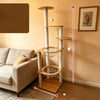 Large Wooden Cat Tree with Scratching Posts, Steps & Cat Houses