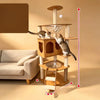 Large Wooden Cat Tree with Scratching Posts, Steps & Cat Houses