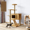 Large Cat Tree with Scratching Posts, Hideaway, and Climbing Perches