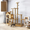 Large Cat Tree with Scratching Posts, Hideaway, and Climbing Perches